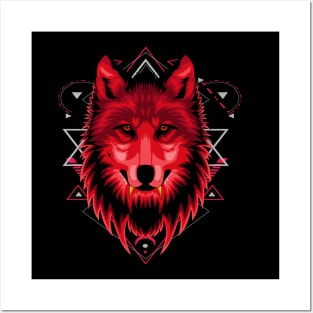 wolf classic retro vintage Posters and Art